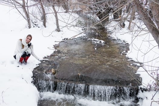 Girl in the snow