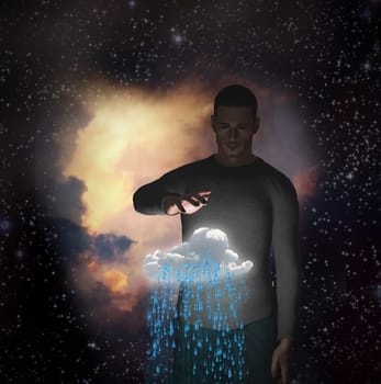 Rainmaker. Man with power over rain