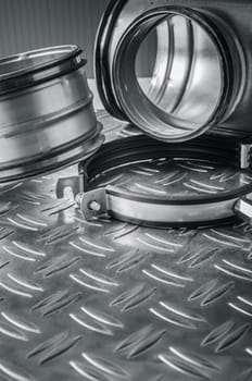 Details of installation Ventilation system, close up