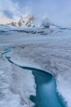 glacier du Tour in French Alps. Mont Blanc Massif