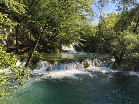 Beautiful Plitvice lakes in central Croatia