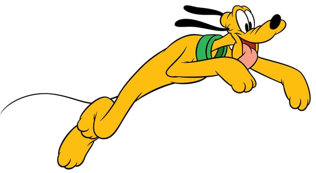 pluto dog jumping illustration cartoon