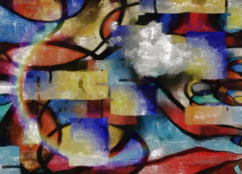 Abstract curved pattern.