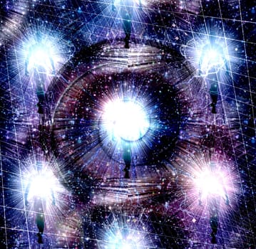 Shining aura and rays of light