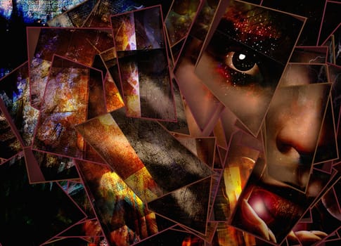 Surreal Dark Emotion Face
