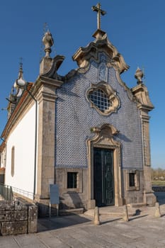PONTE DE LIMA, PORTUGAL - CIRCA APRIL 2018: The church of Santo Antonio da Torre Velha is a late baroque temple with nave greater chapel sacristy and bell tower in the town of Ponte de Lima Portugal