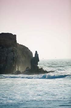 rocky coast along the ocean. Peru