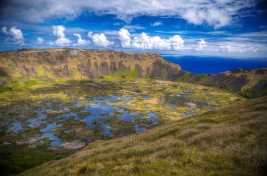 Rano Kau volcano, Easter island (Chile)