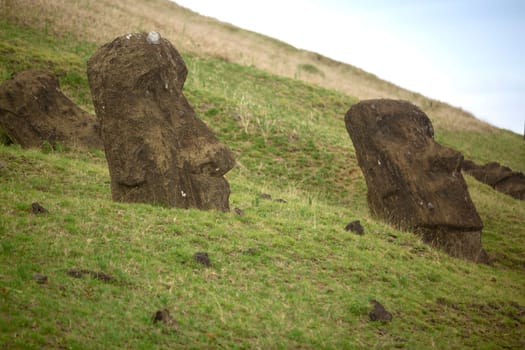 Moais at Ahu Tongariki (Easter island, Chile)