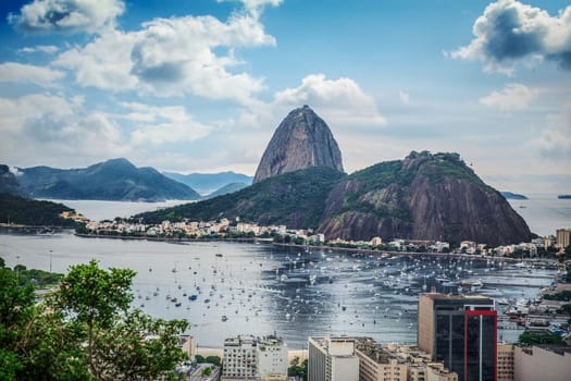 Rio De Janeiro, Brazil in the evening sun light