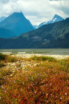 natural landscape at geirangerfjord . Norway mountain