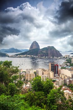 Rio De Janeiro, Brazil in the evening sun light