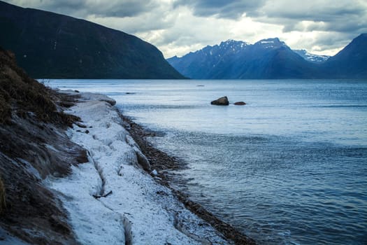 natural landscape at geirangerfjord . Norway mountain