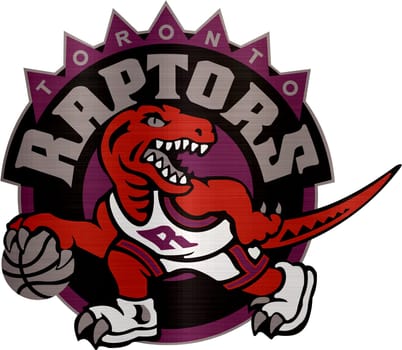 toronto raptors metallic illustration basketball