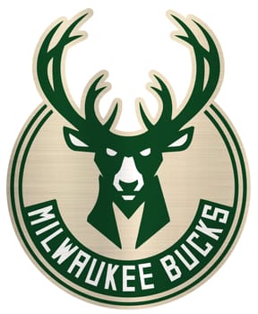 Milwaukee Bucks metallic illustration basketball