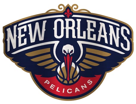 New Orleans Pelicans metallic illustration basketball