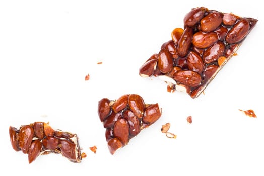 Typical Sicilian dessert: nougat with almonds.