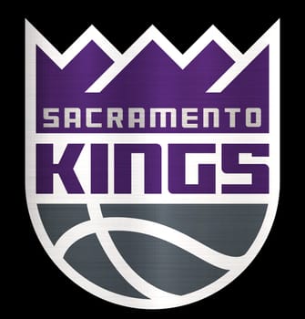 Sacramento Kings metallic ilustration basketball