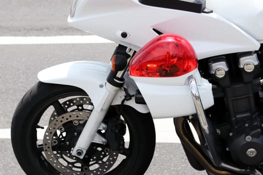 Close up of Japanese police motorcycle