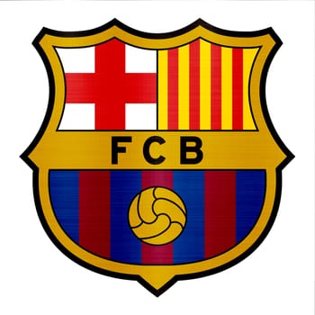 barcelona metallic logo illustration