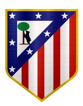 Atletico Madrid metallic logo illustration
