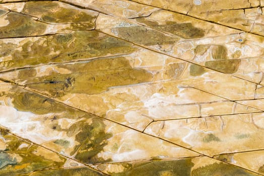 Top aerial view of sandstone rocks pattern on Australian coastline. Travel concept background