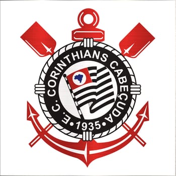 sc corinthians paulista logo metallic illustration