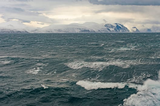Heavy Seas in Sam Ford Fjord, Baffin Island in Nunavut, Canada