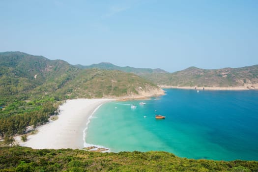 Hong Kong beach at daytime, hiking path