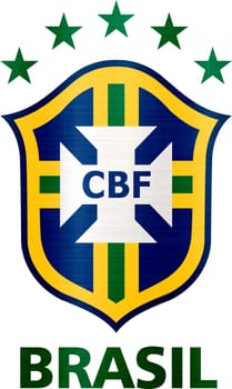 CBF Brasil logo metallic illustration sport