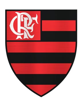 Flamengo logo metallic illustration sport