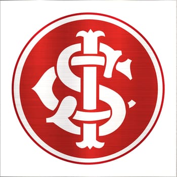 Sport Club Internacional de Porto Alegre logo metallic illustration