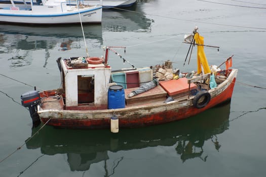 fishing wooden boat Punta del Este Uruguay
