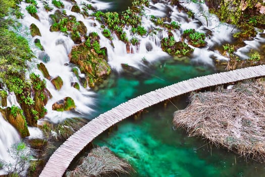Waterfall Plitvice Lakes,destination in Croatia