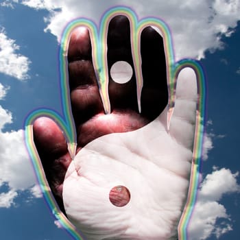 Yin Yang Sign on Human Palm