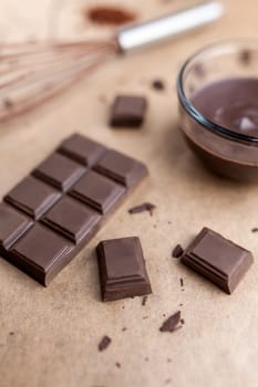Delicious dark chocolate background