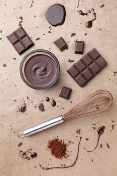 Delicious dark chocolate background
