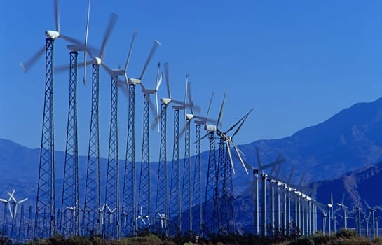 Wind Turbines in California desert