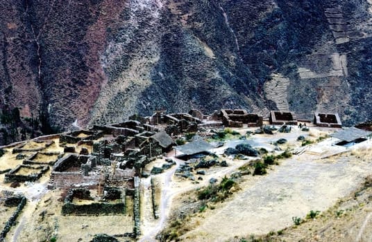 Inca ruins in Pisac ,Peru