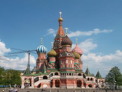 St. Basil's Cathedral on Red Square in Moscow (Russia).