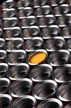 Tin metal cans, Painting background