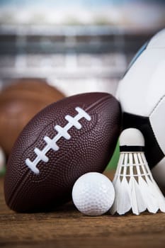 Assorted sports equipment