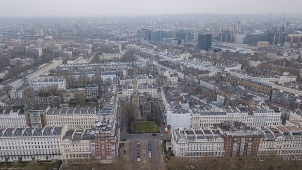Aerial view of London Hyde Park UK United Kingdom drone top view