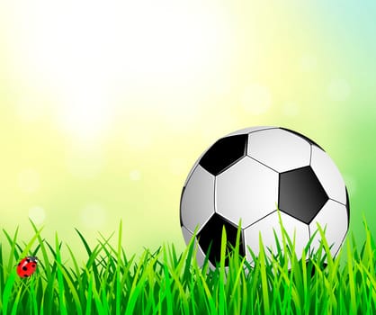 Soccer ball on an abstract background.