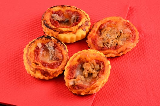 pizza - finger food on table of restaurant