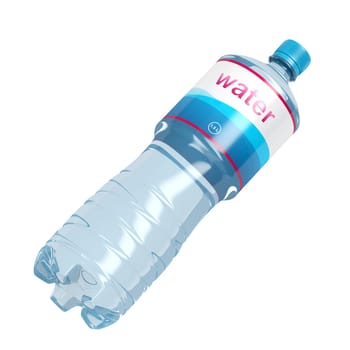 Bottled water isolated on white background
