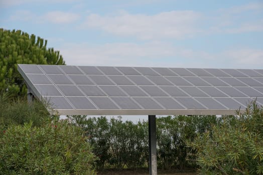 photovoltaic panels over a parking place