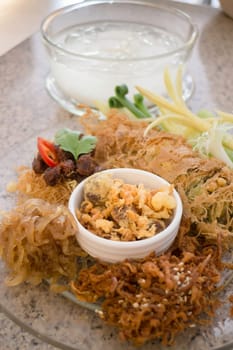 Rice in ice water thai food, stock photo