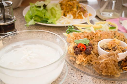 Rice in ice water thai food, stock photo