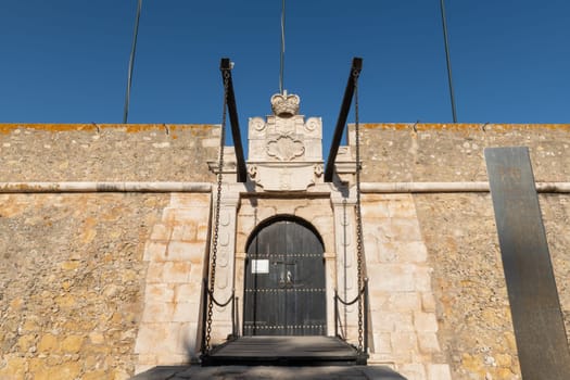 LAGOS, PORTUGAL - CIRCA MAY 2018: Entrance at Forte da Ponda da Bandeira in Lagos, Algarve, Portugal.